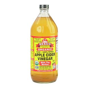 美国Bragg苹果醋生酮饮料0碳0卡原浆浓缩沙拉天然营养发酵食品