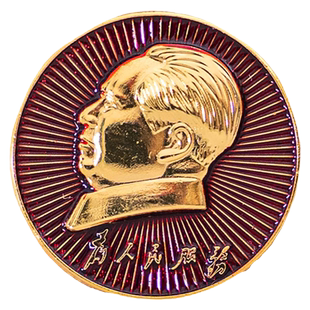 风展红旗如画纪念毛主席像章金属黄铜徽章胸针毛泽东情侣饰品礼品