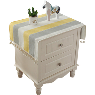 北欧ins风卧室床头柜盖布电视柜盖巾家用防尘布罩多用小方巾桌布