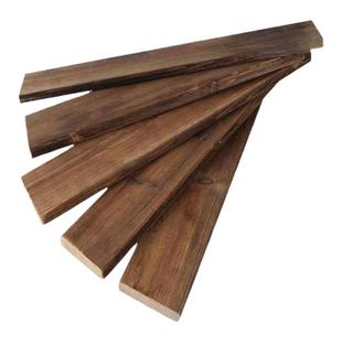 防腐碳化木地板花园庭院露台火烧板材护墙板户外实木樟子松木条板