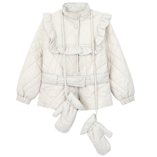 erdosKIDS 鄂尔多斯童装女童含白鹅绒轻薄短款公主羽绒服