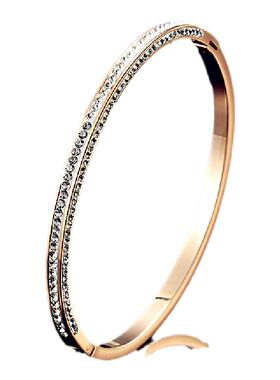 钛钢镶钻百搭风网红不掉色手镯