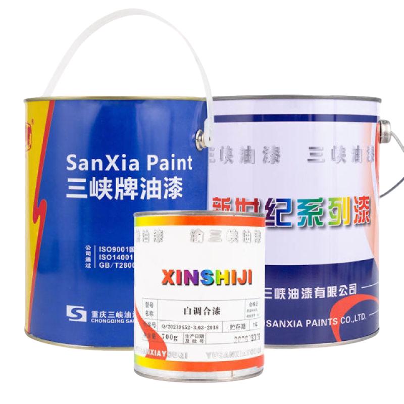 三峡油漆醇酸调和漆铁门栏杆防锈漆耐用户外防腐木器漆金属油性漆