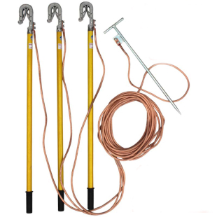 电力10KV高压双舌接地线接地棒户外线路透明软铜线25平方国标检测