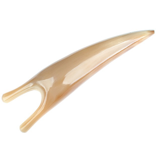 天然牦牛角眼部按摩器白水牛角对眼点穴拨筋棒颈经络疏通美容棒刮