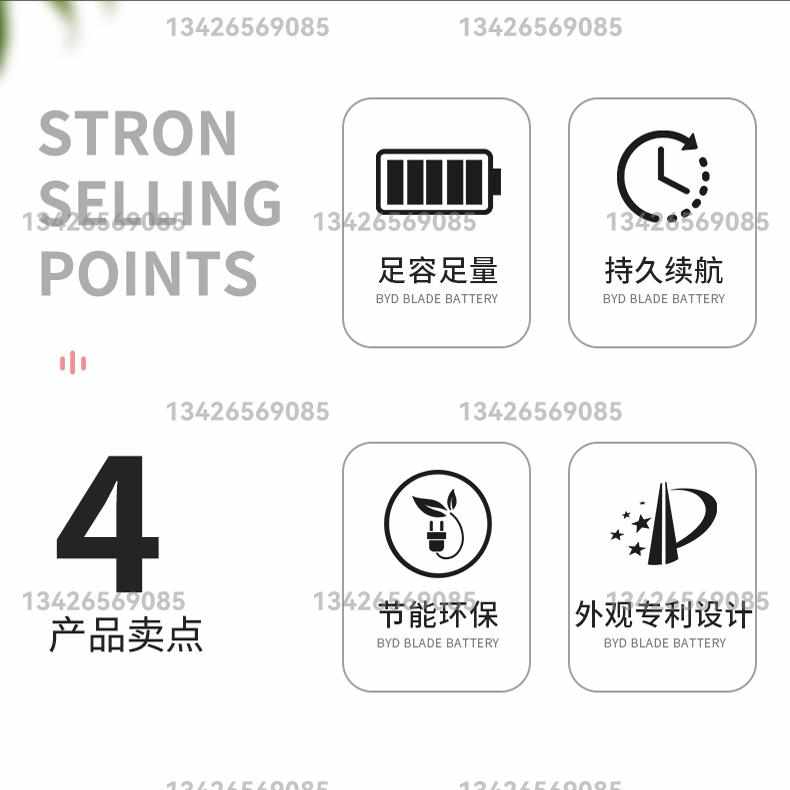 比亚迪磷酸铁锂刀片电池大容量24V48V船用观光车太阳能光伏储能