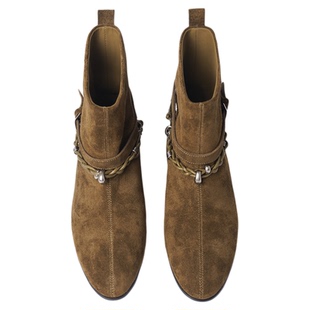 LABERTHREE秋冬新品都市酷感编织绳靴金属扣时尚街头平底休闲短靴