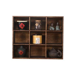 实木茶杯架子复古桌面茶具置物架壁挂式收纳多宝阁博古架简约中式