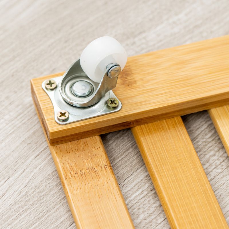 实木加厚花盆托楠竹花架可小盆栽底座花托方形移动带万向轮