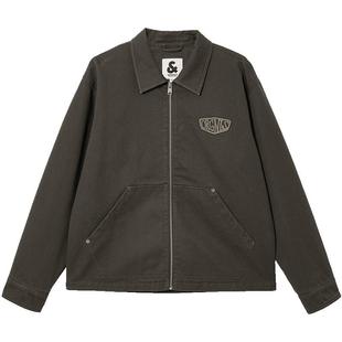 杰克琼斯外套男款秋新款复古底特律宽松夹克潮流休闲纯棉上衣男装