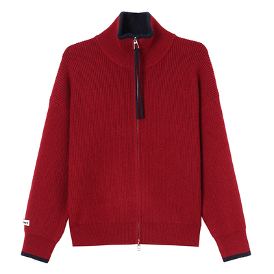 恒源祥100%纯羊毛衫开衫毛衣外套