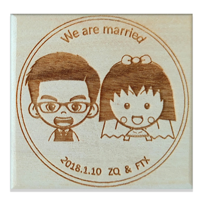 结婚礼物章 请柬情侣印章婚礼个性卡通人像定制 梦想的打磨师29
