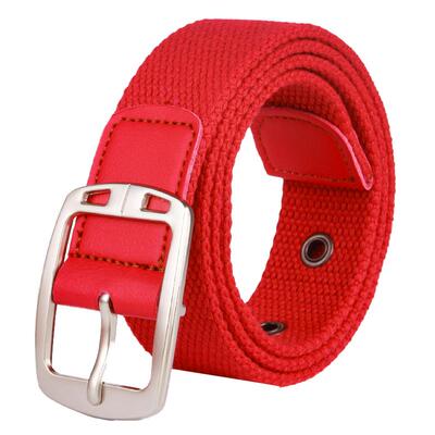 本命年红腰带帆布皮带男士年轻人老人结婚工装马年编制休闲裤带女