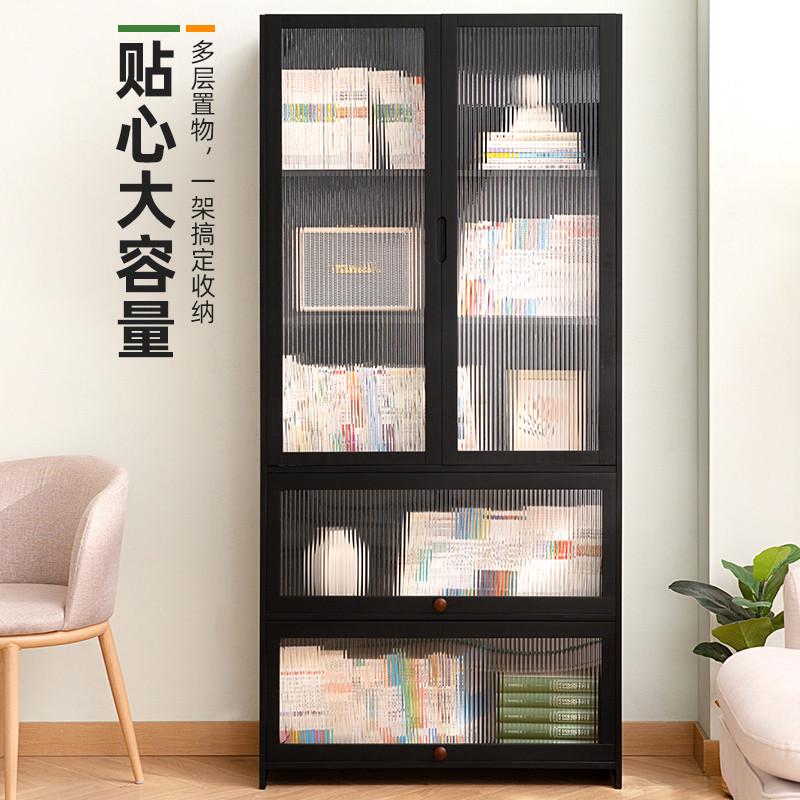 书架置物架落地简易家用书柜图书馆展示柜办公柜子储物柜多层靠墙