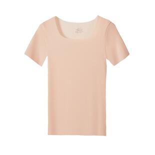 冰丝无痕短袖女夏超薄肉色凉感t恤白衬衫防透防走光内搭打底上衣