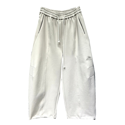 OOTD纯色阔腿运动卫裤潮牌拖地裤