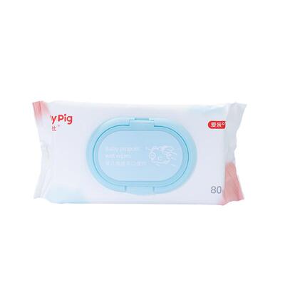 爱亲小猪努比婴幼儿童手口湿巾