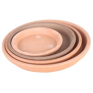 虹越帝罗马陶土花盆托盘白陶红陶防漏水土桌面浇水无忧陶盆底托