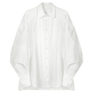 CIZZLEMORE 设计感防晒衬衫外套女白色长袖上衣薄款外搭宽松衬衣