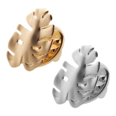 CISSY SHI丘比特龟背叶芝士打蛋器胸针 镀18k金色别针配饰