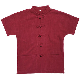 夏天棉麻女童汉服儿童唐装中国风夏季复古童装宝宝中式民国服装