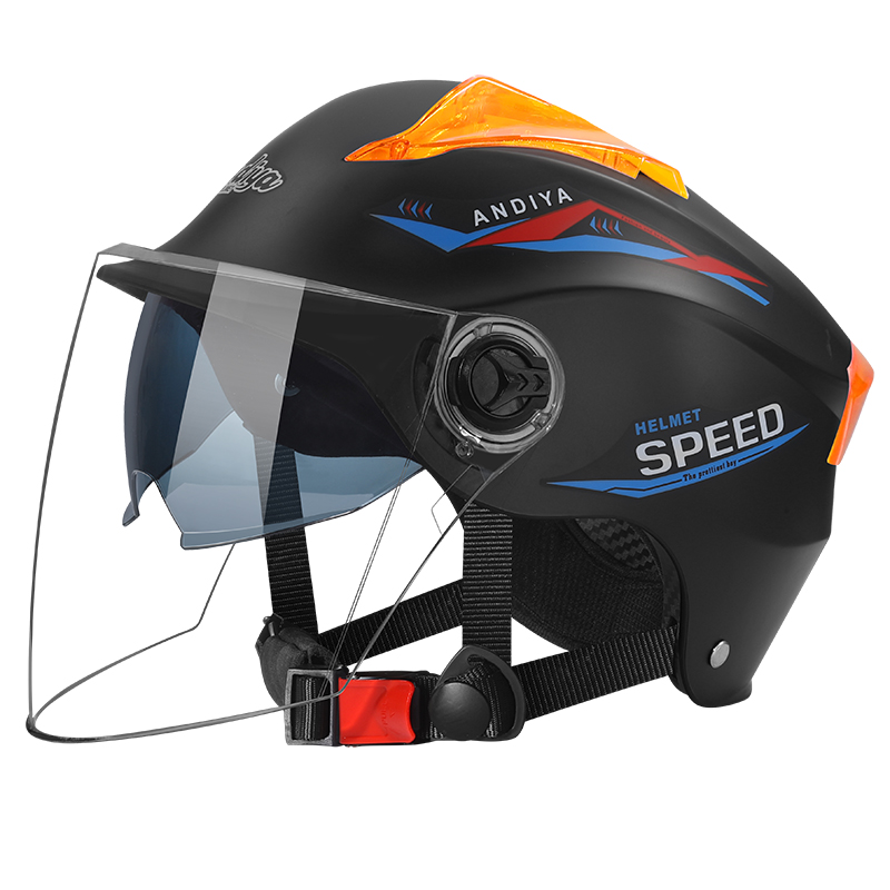 电动车头盔男女夏天3C认证双镜全脸防晒通勤骑行安全帽电瓶车半盔