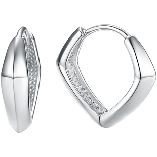 潮宏基摩登百搭铂金耳钉PT950耳环耳饰耳扣潮酷单只通勤百搭礼物