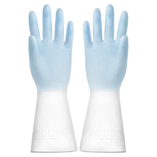 橡胶手套家务洗碗厨房耐用型女清洁洗衣服刷碗防水胶皮乳胶家用男