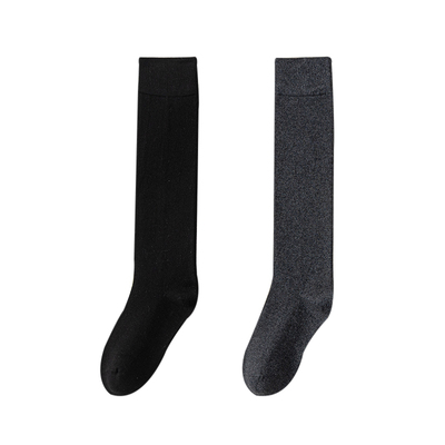 羊毛小腿袜女冬季加厚保暖无骨长袜显瘦秋冬防滑高帮半截长筒袜子