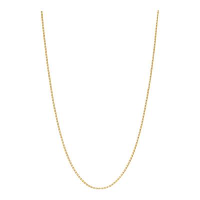 周生生18K黄色黄金简约盒仔链