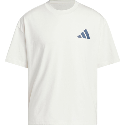 Adidas/阿迪达斯官方正品2025夏季款男女宽松图案休闲短袖JX9127