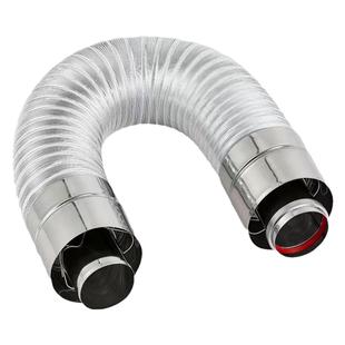 壁挂炉排烟管热水器双层伸缩排气管道100/60铝管加长风管烟筒延长