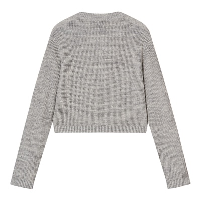 PALLADIUM帕拉丁上装刺绣鸢尾花撞色女款开襟毛衫1913876