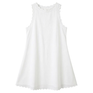Solid Sleeveless Loose Tank Top Dress 纯色无袖宽松背心连衣裙