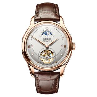 lobinni罗宾尼手表男士机械表男商务防水品牌正品全自动真皮十大