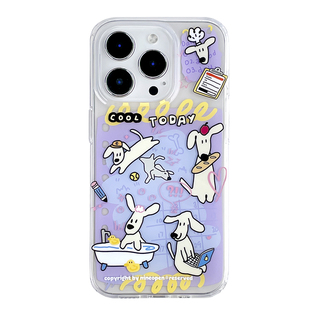 九点半磁吸涂鸦面包小狗日记本双层立体适用于苹果17promax/16PM手机壳iPhone17Pro/15pro全包情侣防摔保护套