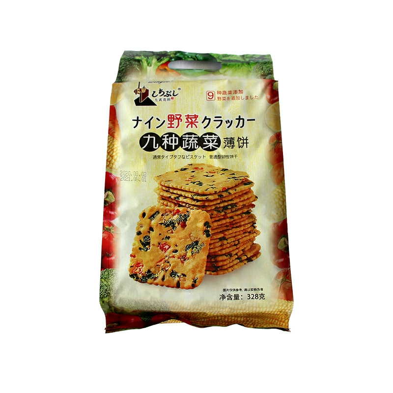 网红七武花田九种薄脆早餐蔬菜饼干