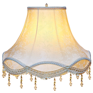 美式宫廷灯罩客厅卧室台灯落地灯外罩内外双层布料奢华大气灯配件