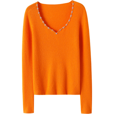 启超高端100%纯山羊绒衫