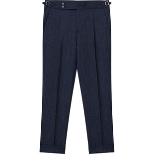 JDV男装商场同款春秋新款藏青色男士绵羊毛西裤子通勤正装WPF4011