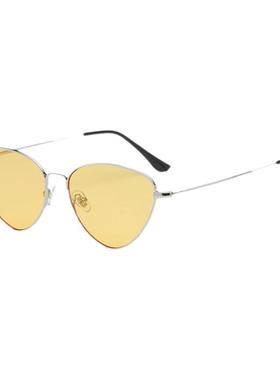 封帆同款三角形猫眼蝶形小脸墨镜