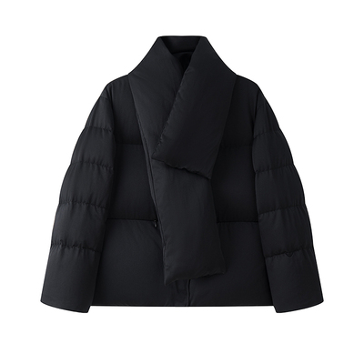 三防白鹅绒可拆卸围巾领羽绒服