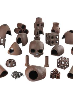 陶瓷小鱼躲避屋鱼缸造景装饰洛鲁