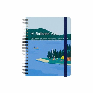 日本进口Rollbahn线圈DIARY月记本多彩封面方格笔记本手帐2022