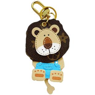 欧美可爱小狮子车钥匙扣挂件卡通摇头老花狮子包包挂饰情侣钥匙链