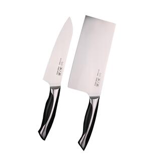 【自营】贝印菜刀家用厨房刀具不锈钢厨师切片切肉刀套装德国黑盒