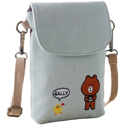 手机包女斜挎夏季牛仔迷你小挎包