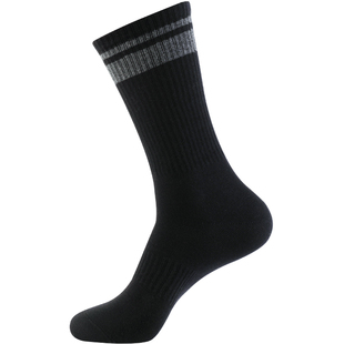 浪莎长筒袜子男款秋冬厚款纯棉抗菌高筒冬天保暖防臭男士运动长袜