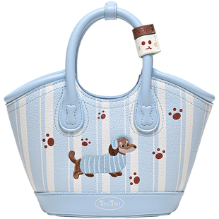 TOUTOU小狗菜篮子包可爱手提水桶包通勤单肩斜挎包生日礼物女