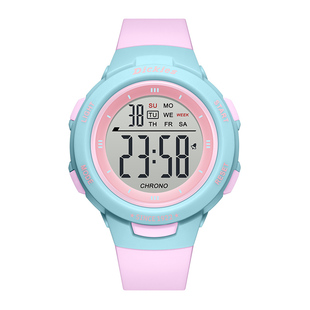 Dickies电子手表儿童女款小学生初中运动防水女孩运动闹钟夜光679